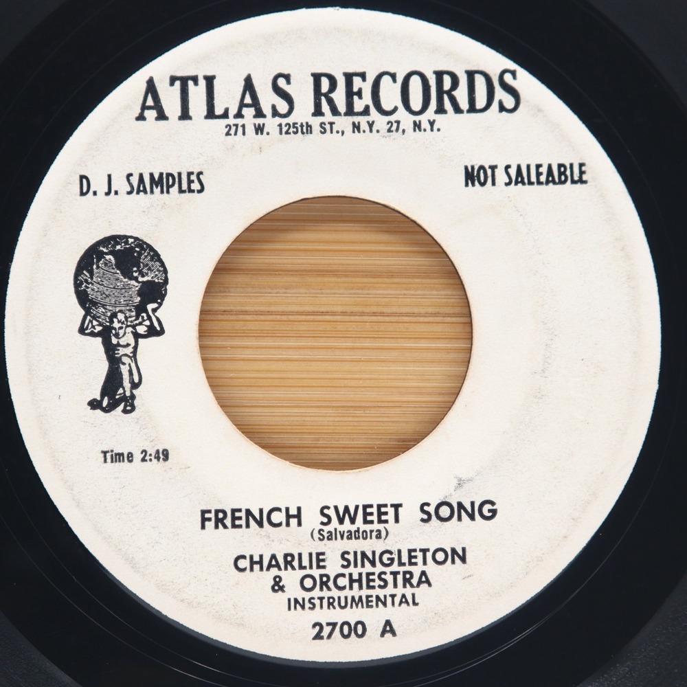 CHARLIE SINGLETON & ORCHESTRA - FRENCH SWEET SONG / PYRAMID - JAZZ 45 PROMO